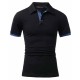 Men's Casual Walking Shirt Short Sleeve T-Shirts Cotton T-Shirt Button Casual Slim Top