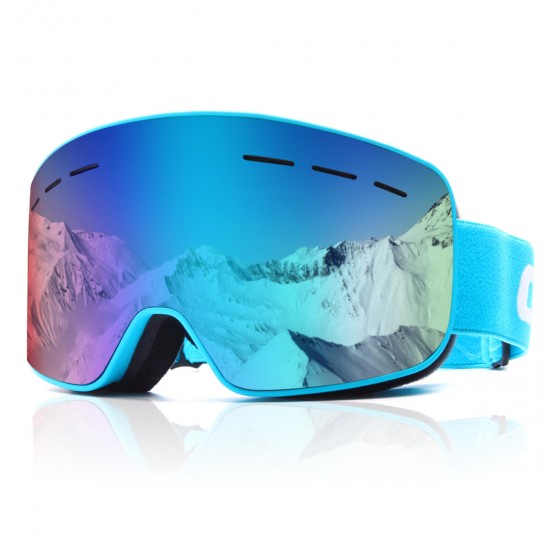 Ski Goggles Dual Lens Scratch Resistant Lens TPU Frame Anti Fog UV Protection Protective Goggles