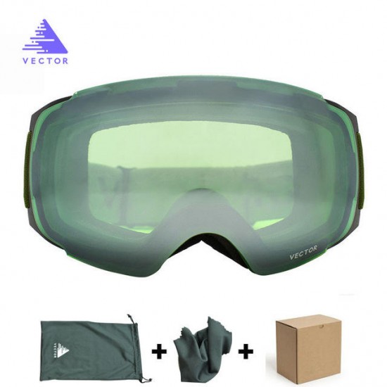 VECTOR Ski Goggles Double UV400 Anti Fog Big Mask Glasses Skiing Professional  Snow Snowboard