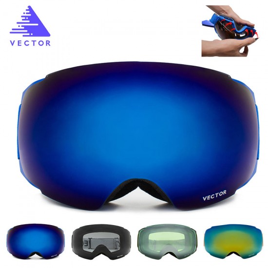 VECTOR Ski Goggles Double UV400 Anti Fog Big Mask Glasses Skiing Professional  Snow Snowboard