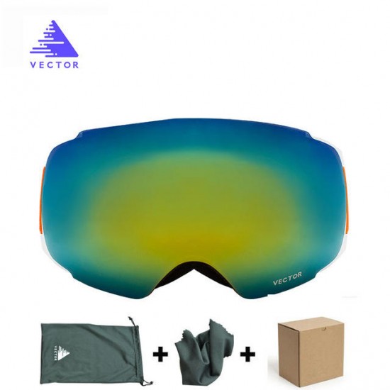 VECTOR Ski Goggles Double UV400 Anti Fog Big Mask Glasses Skiing Professional  Snow Snowboard