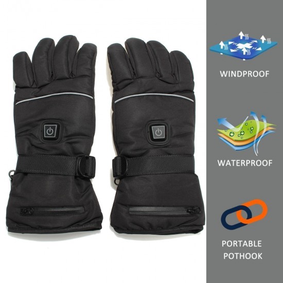 7.4V 2200MAH Smart Heated Gloves Men Women Winter Electric Heat Warm Sport Glove