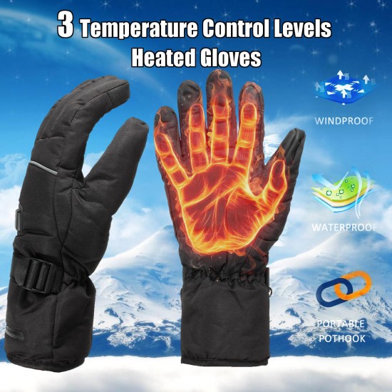 7.4V 2200MAH Smart Heated Gloves Men Women Winter Electric Heat Warm Sport Glove