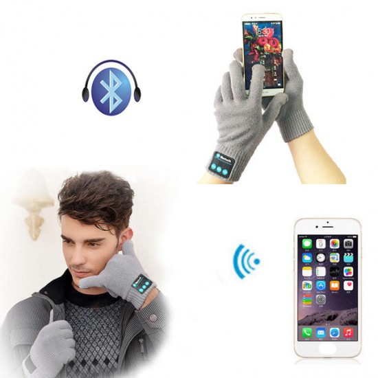 KALOAD Winter Warm Smart Touch Screen Bluetooth Wireless Hands Free Calls MP3 Play Gloves