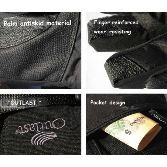 Men Mountain Ski Gloves Waterproof Warm Snowboard Motorcycle Winter Snowmobile Mittens Men Mountain Ski Gloves Waterproof Warm Snowboard Motorcycle Winter Snowmobile Mittens