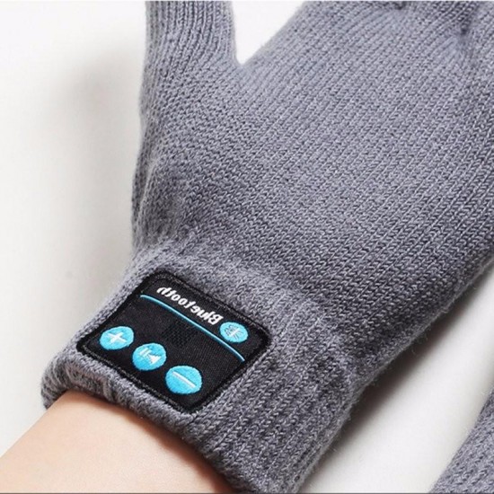 Winter Smart Bluetooth Gloves Touch Screen Mobile Headset Speaker Hand Gesture Talking Gloves