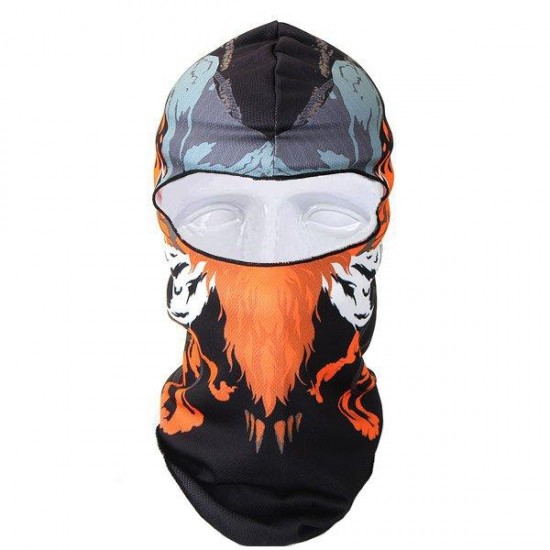 Men Women Winter Neck Face Mask Printed Skiing Hat Cycling Caps