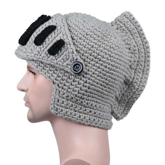 Outdoor Cycling Rome Knight Knitting Hat Winter Ski Mask Cap Manual Knitting Men Hats