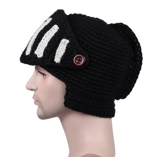 Outdoor Cycling Rome Knight Knitting Hat Winter Ski Mask Cap Manual Knitting Men Hats Outdoor Cycling Rome Knight Knitting Hat Winter Ski Mask Cap Manual Knitting Men Hats