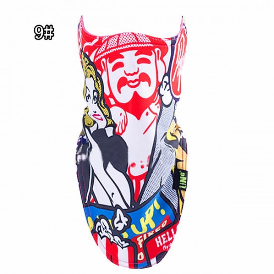 Pirates 3D Printed Triangular Scarf Skiing Mask Hunting Motorcycle CS Half Face Mask Pirates 3D Printed Triangular Scarf Skiing Mask Hunting Motorcycle CS Half Face Mask