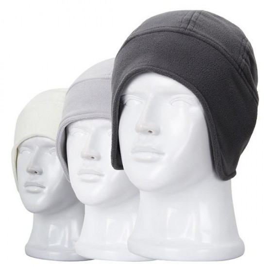 Winter Knitted Cap Fleece Thermal Protect Ear Caps  Men and Women Thicken Skiing Caps