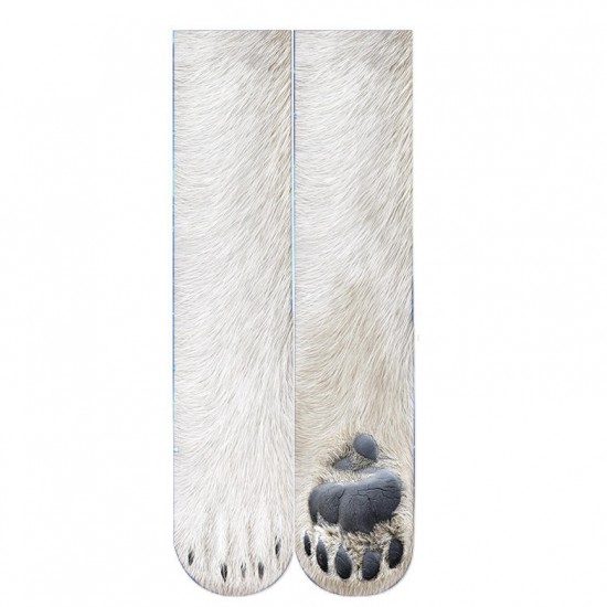 1Pair 3D Animals Print Adult Unisex Crew Long Socks Soft Casual Cute Cotton Socks Cosplay