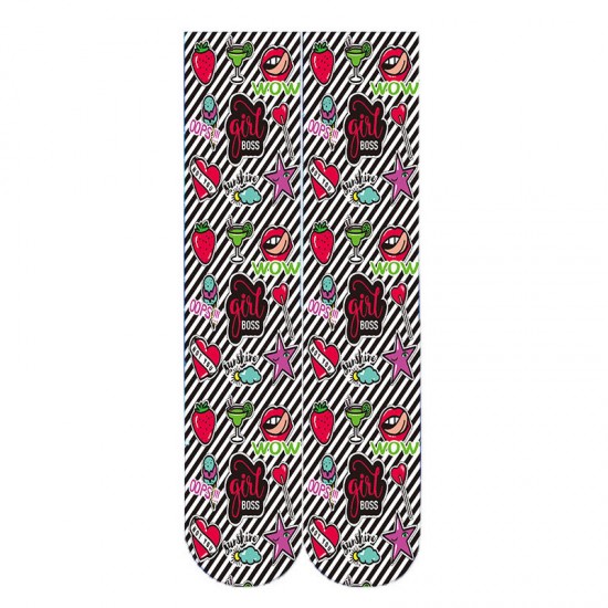 1Pair 3D Print Sock Adult Thicken Crew Long Socks Soft Casual Cute Cotton Socks Cosplay Tube Socks