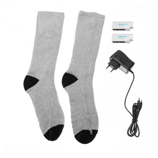 Cotton Electric Rechargeable Battery Heated Socks Winter Cycling Ski Warmer Feet Socks
