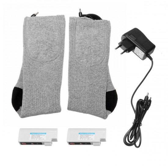 Cotton Electric Rechargeable Battery Heated Socks Winter Cycling Ski Warmer Feet Socks