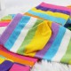 New 5 Pairs Lot Colorful Women Girl Color Stripes Five Finger Toe Socks Hosiery