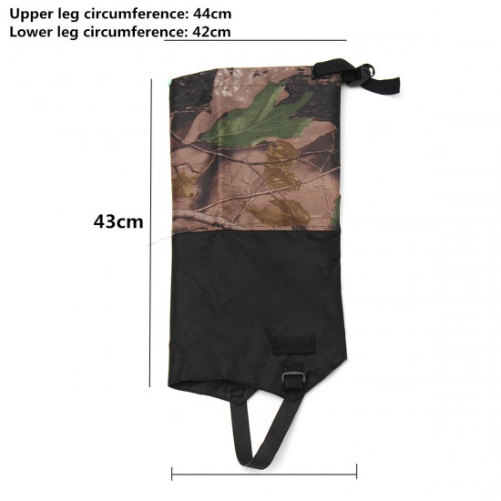 1 Pair Camouflage Waterproof Outdoor Climbing Hiking Snow Gaiters Leg Cover Boot Legging Wrap