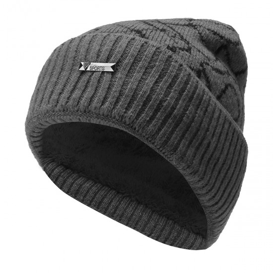 Fashion Men Camping Hat Winter Beanie Baggy Warm Wool Fleece Ski Cap