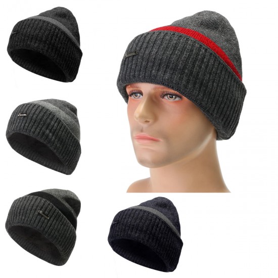 Men Camping Hat Winter Beanie Baggy Warm Wool Fleece Ski Cap