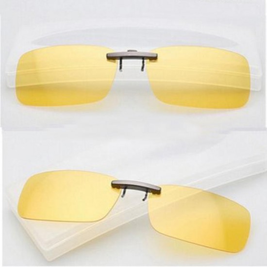 Polarized Clip On Sun Glassess Sun Glassess Driving Night Vision Lens For Metal Frame Glasses