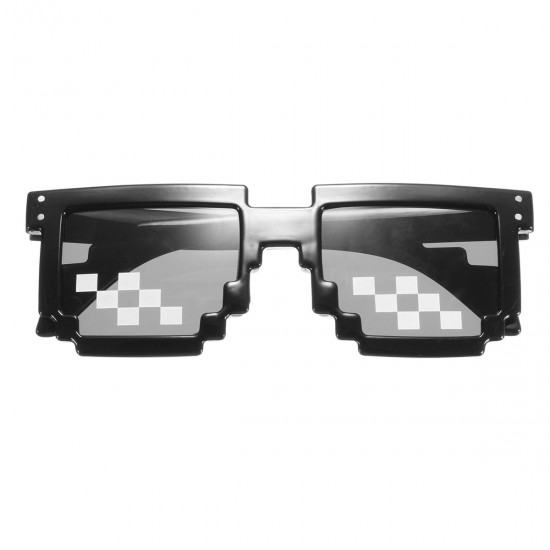 BIKIGHT Retro Freestyle Glasses Thug Life Pixel Fashion Glasses Unisex Sunglasses Black