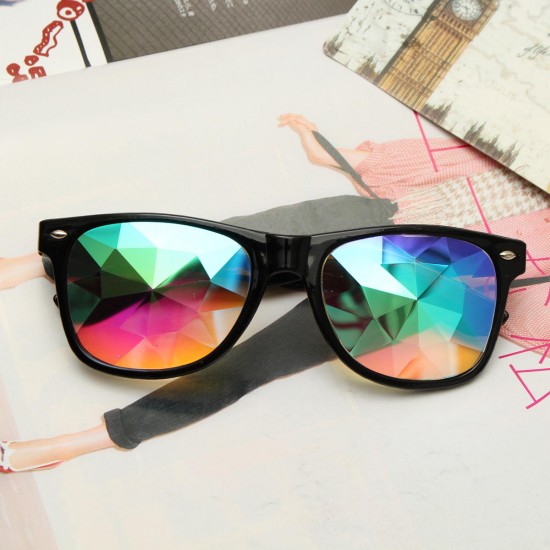 Kaleidoscope Steampunk Rave Glasses Diffraction Rainbow Crystal Glasses