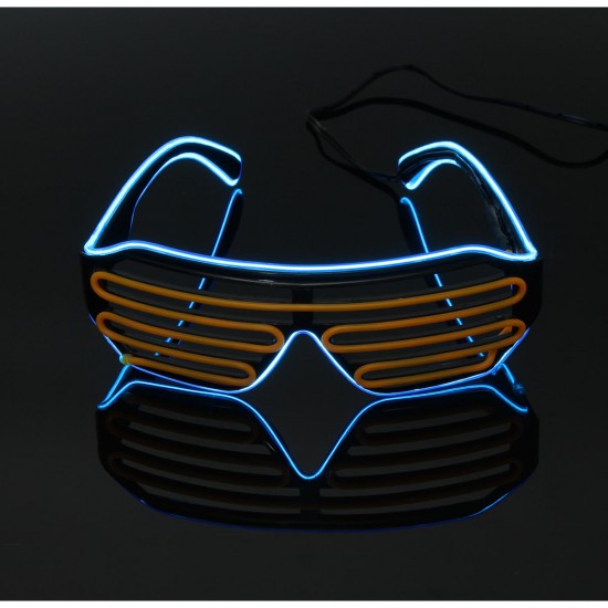 Sound Control Glasses Flash EL Wire Glasses Neon LED Light Up Shutter Glow Frame Glasses