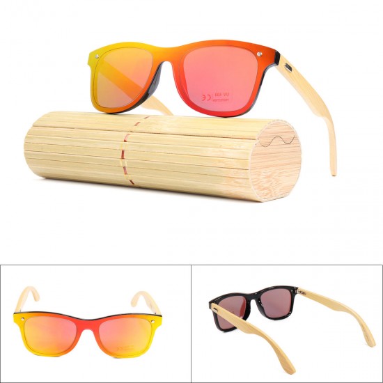 AZB Handmade Unisex Sunglasses Bamboo Wood Driving Fishing Temple Square Glasses