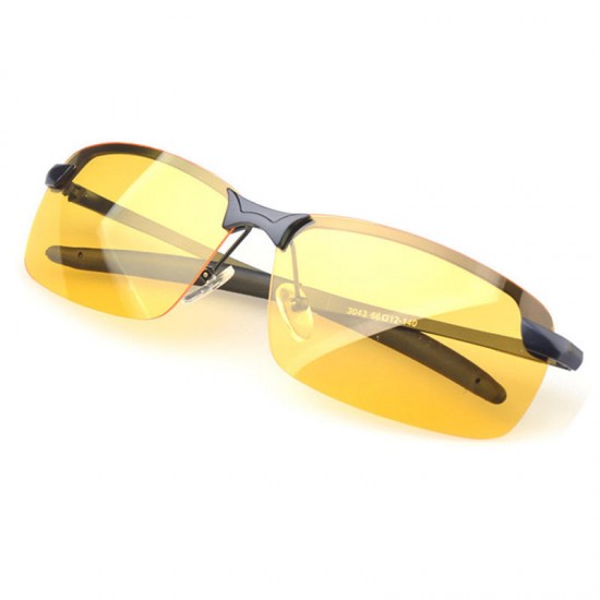 Sport Cycling Driving Glasses Anti-Glare Sunglasses Night Vision Polarized Glasses Black Grey