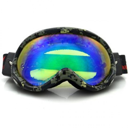 Electroplating Anti Fog Ski Goggles Fitted With Glasses Windproof Waterproof Climbing Goggles