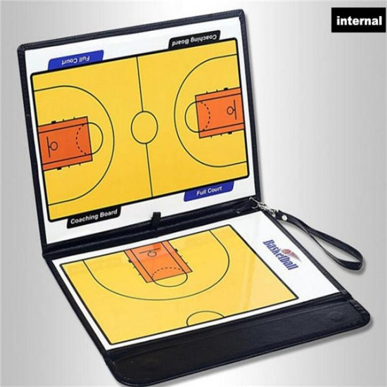 Folding Magnetic Piece Basketball Coach Board Tactical Plate Tactics Book Set With Pen Teaching Clip