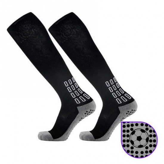 Men Women Anti-skid Soccer Socks Compression Football Stockings Thick Towel Bottom