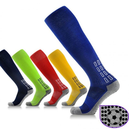 Men Women Anti-skid Soccer Socks Compression Football Stockings Thick Towel Bottom