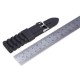 Black Silicone Rubber Waterproof Diver Watch Band Strap Outdoor Sports