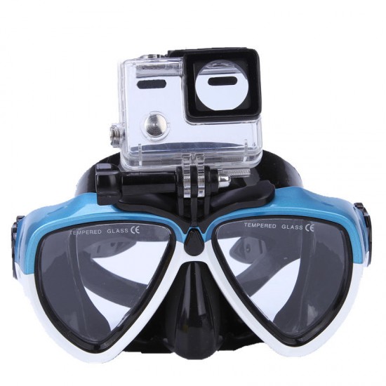 IPRee Summer Stent Goggles with Camera Bracket Anti Fog Silicone Diving Snorkeling Swimming Glasses Mask