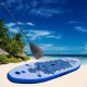 116x29.9x5.9 Inch PVC Inflatable Boat Stand Up Surfboard Pad Surfing Board with Pump Kit