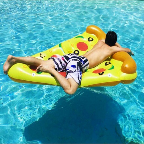 180X150cm Summer Inflatable Pizza Flotating Bed Swimming Air Mattress PVC Pool Lounge Seat Boating