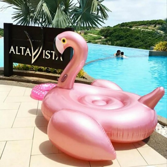 60inch Flamingo Inflatable Boat Float Swimming Ring Floating Bed Water Fun Toys