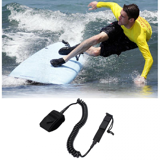 Coil Surfboard Leash Surfing Stand Up Paddle Safety Board Leash