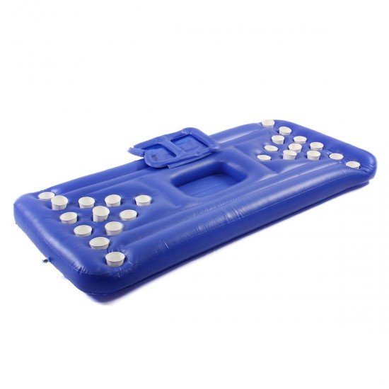 24 Holder Inflatable Beer Pong Ball Table Water Floating Raft Lounge Swim Pool Party Game 24 Holder Inflatable Beer Pong Ball Table Water Floating Raft Lounge Swim Pool Party Game