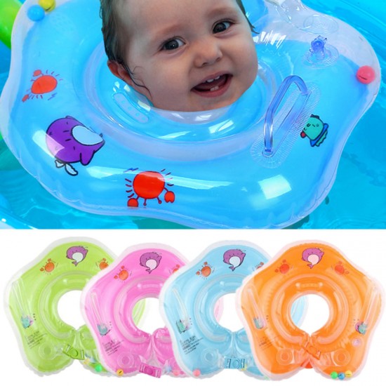 IPRee™ Baby Infant Swimming Pool Bath Neck Floating Inflatable Ring Built-in Belt