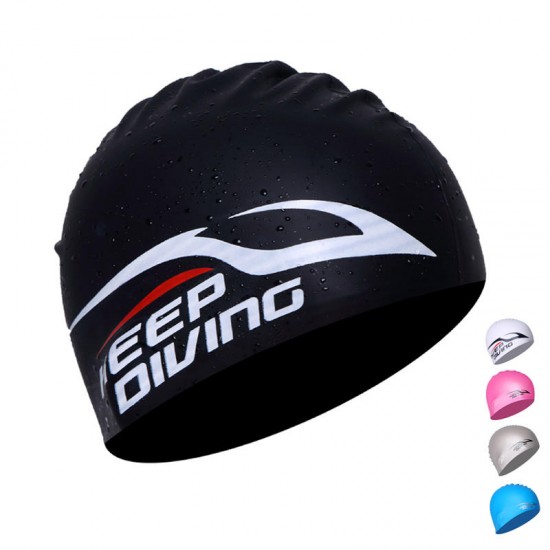KEEP DIVING Swimming Cap Silicone Waterproof Adult Child Ears Protection Hood Ultra Thin Cap
