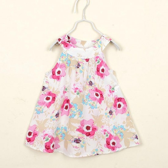 2015 Hot Baby Kids Girls Toddler Party Summer Jumper Skirt Bottega Veneta Floral Dress