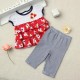2PCS Baby Kids Girls Summer Drape Cropped Trousers Outfits Sets 2PCS Baby Kids Girls Summer Drape Cropped Trousers Outfits Sets