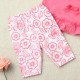 2PCS Baby Kids Girls Summer Drape Cropped Trousers Outfits Sets 2PCS Baby Kids Girls Summer Drape Cropped Trousers Outfits Sets