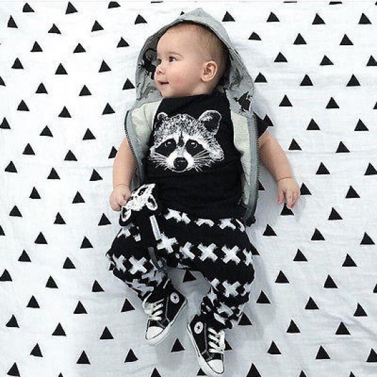 2Pcs New Toddler Baby Boys Fox T-shirts Long Pants Leggings Outfits Clothing Set Costume 2Pcs New Toddler Baby Boys Fox T-shirts Long Pants Leggings Outfits Clothing Set Costume