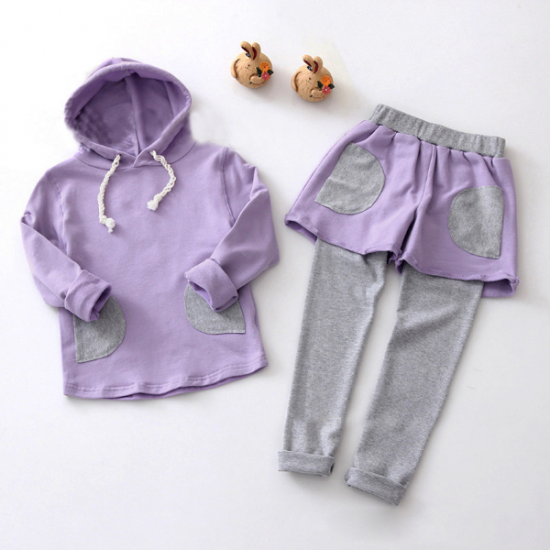 Baby Girls Casual Hooded Long Sleeve Top Pants Sets Baby Girls Casual Hooded Long Sleeve Top Pants Sets