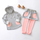 Baby Girls Casual Hooded Long Sleeve Top Pants Sets