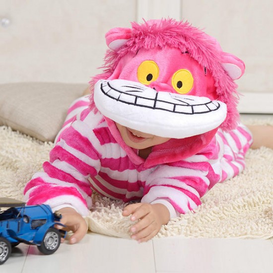Flannel Thickening kids Cute Cartoon Cheshire Cat Pajamas Siamese Sleepwear Flannel Thickening kids Cute Cartoon Cheshire Cat Pajamas Siamese Sleepwear