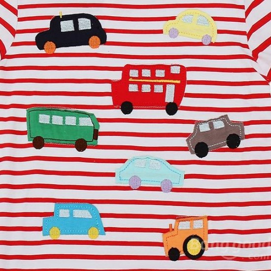 2015 New Little Maven Colorful Boat Baby Children Boy Cotton Short Sleeve T-shirt Top
